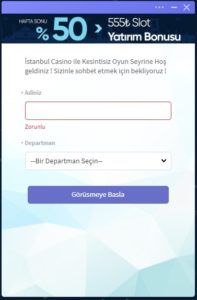 İstanbul Casino canlı destek birimi